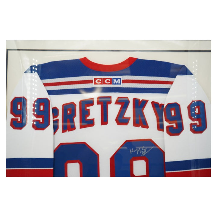 Wayne Gretzky New York Rangers Autographed Framed Jersey PSA Holo