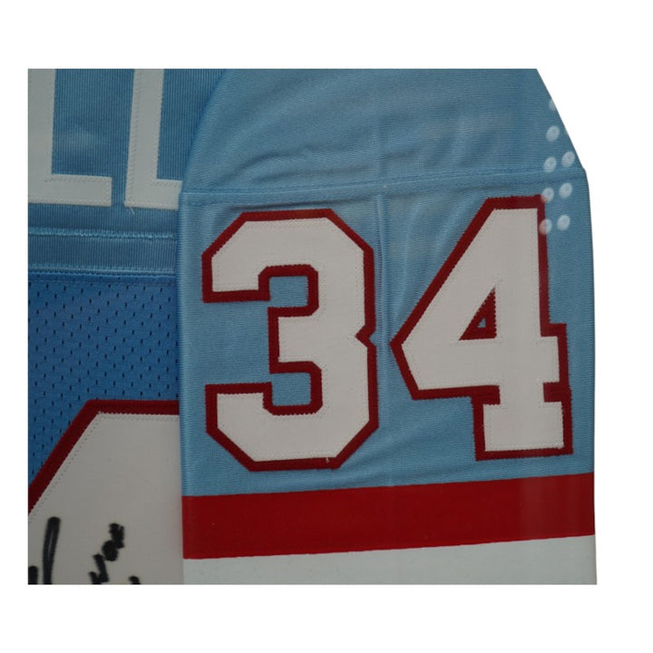 Earl Campbell Houston Oilers Autographed Inscribed Framed 28x28 Jersey GTSM Holo