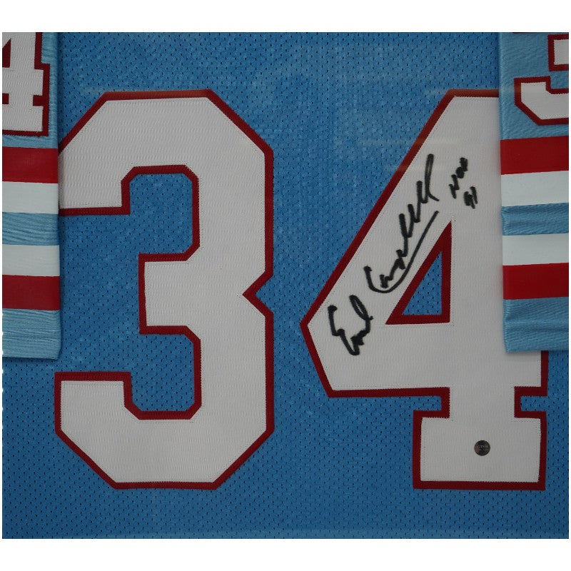 Earl Campbell Houston Oilers Autographed Inscribed Framed 28x28 Jersey GTSM Holo