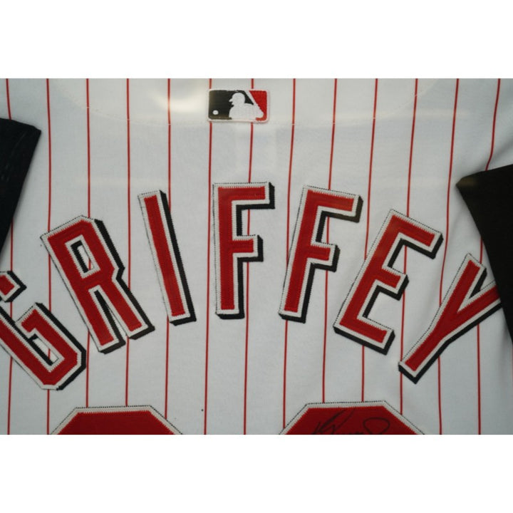 Ken Griffey Jr. Cincinnati Reds Autographed Framed Russell Authentic Jersey Upper Deck Holo