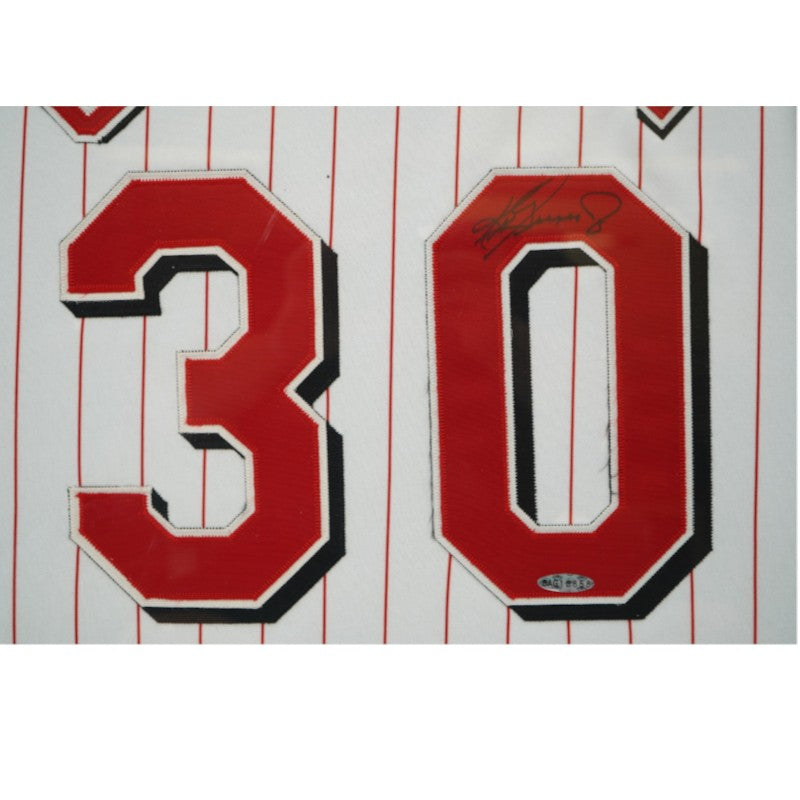 Ken Griffey Jr. Cincinnati Reds Autographed Framed Russell Authentic Jersey Upper Deck Holo