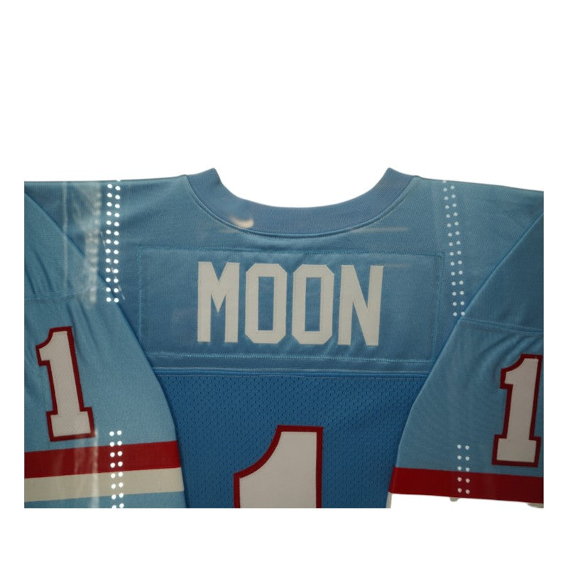 Warren Moon Houston Oilers Autographed Inscribed Framed 28x28 Jersey GTSM/Warren Moon Holo Only