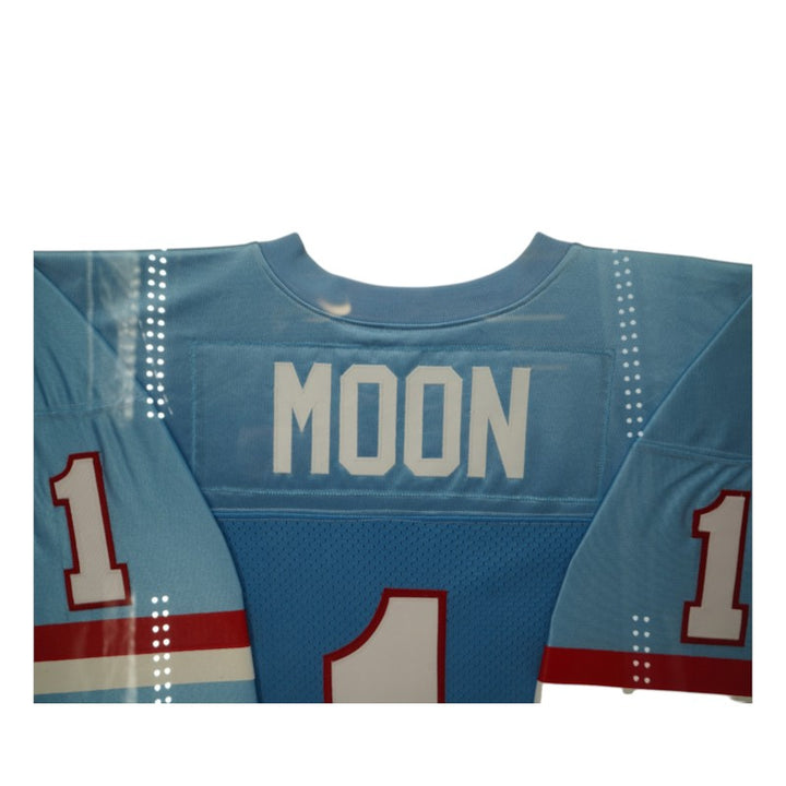 Warren Moon Houston Oilers Autographed Inscribed Framed 28x28 Jersey GTSM/Warren Moon Holo Only