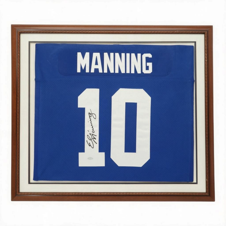 Eli Manning New York Giants Autographed Framed Jersey Steiner Holo