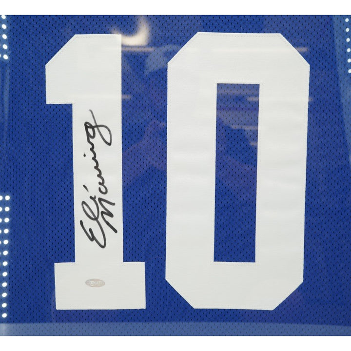 Eli Manning New York Giants Autographed Framed Jersey Steiner Holo