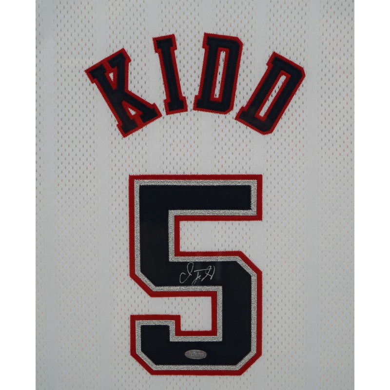 Jason Kidd New Jersey Nets Autographed Framed Jersey Steiner COA