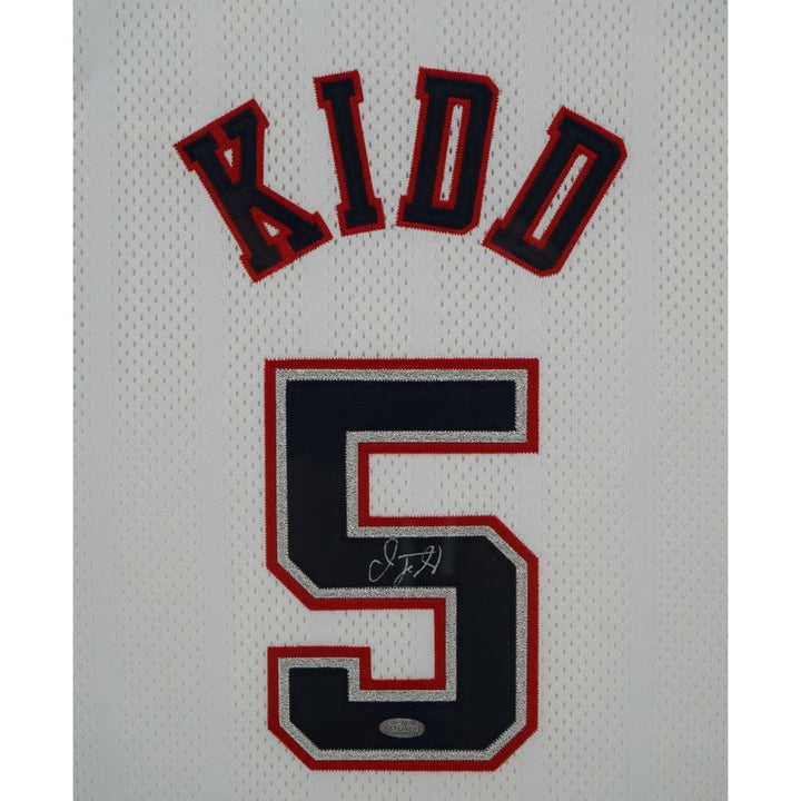 Jason Kidd New Jersey Nets Autographed Framed Jersey Steiner COA
