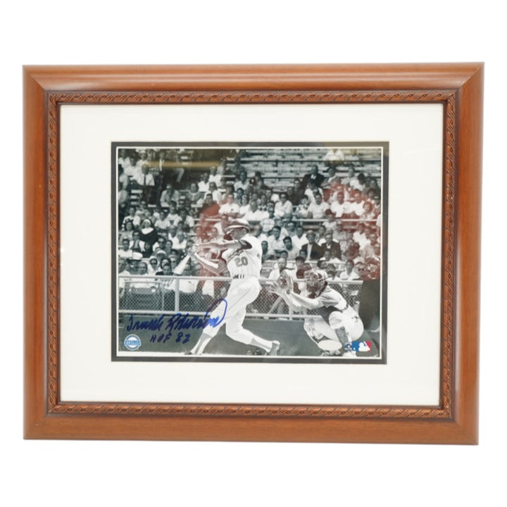 Frank Robinson Baltimore Orioles Autographed Inscribed Framed 8x10 Photo Steiner COA