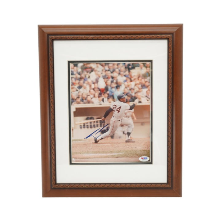 WIllie Mays San Francisco Giants Autographed Framed 8x10 Photo PSA COA (#C36449)