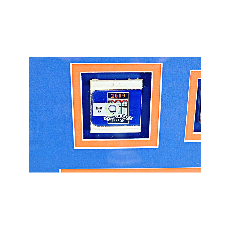 Citi Field New York Mets Opening Day Lineup Card, Game Used Base & Dirt Collage