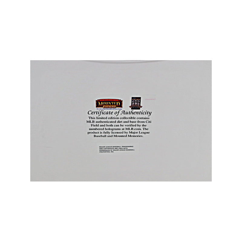 Citi Field New York Mets Opening Day Lineup Card, Game Used Base & Dirt Collage