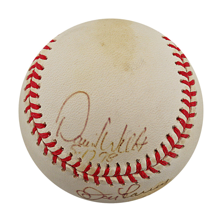 Don Larsen, David Cone & David Wells New York Yankees Multi Signed Autographed Budig OAL Baseball (JSA COA #UU15594)