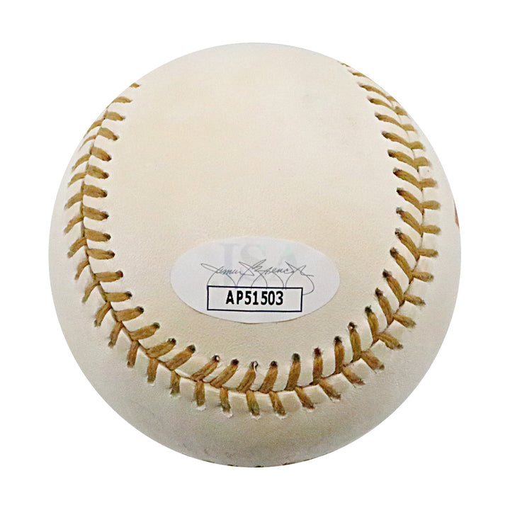 Brooks Robinson, Ted Sizemore & Jim Kaat Autographed Signed 1991 Rawlings Gold Glove Dinner LE Baseball (JSA Holo #AP51503)