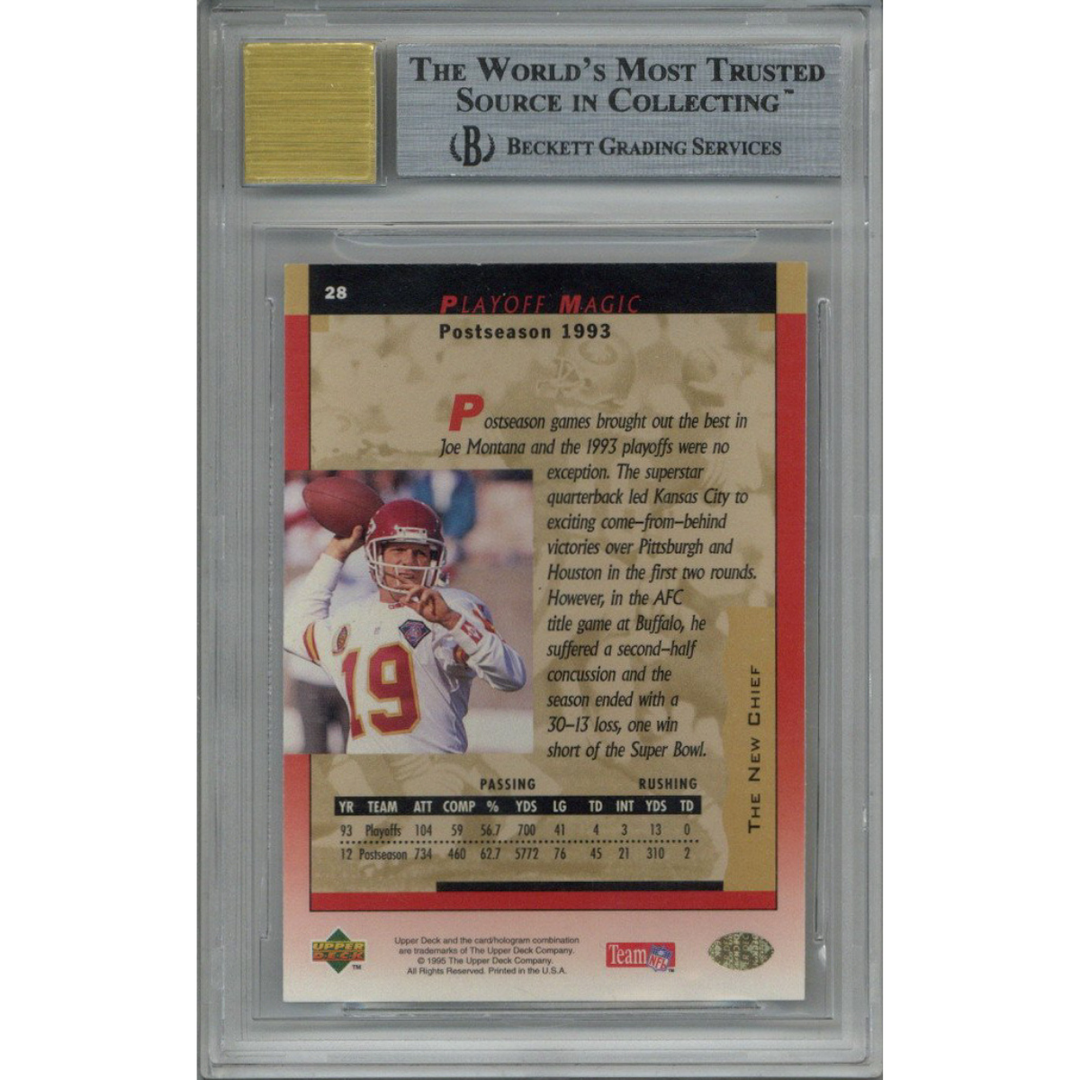 Joe Montana San Francisco 49ers Autographed Signed 1995 Upper Deck Box Set #28 BGS 8.5 / 10 Auto