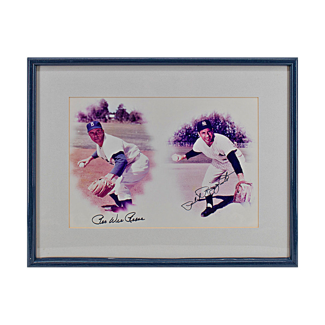 Pee Wee Reese & Phil Rizzuto Autographed Signed 11x14 Framed Photo (JSA COA #AZ56745)