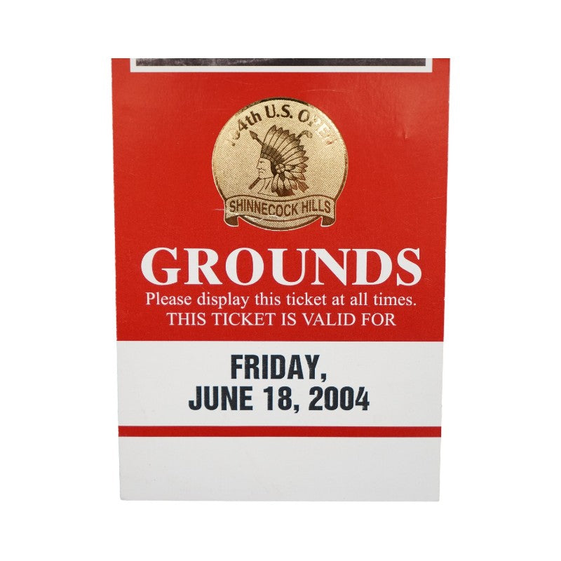 104th U.S. Open Friday June 18th, 2004 Shinnecock Hills 4x9 Ticket
