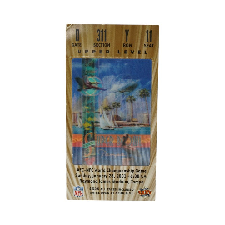 Baltimore Ravens vs. New York Giants 2001 Championship 3x5 Ticket