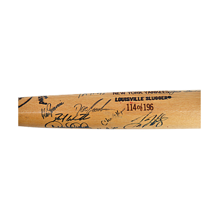 1996 New Yok Yankees Autographed Multi Signed Louisville Slugger Bat LE JSA LOA