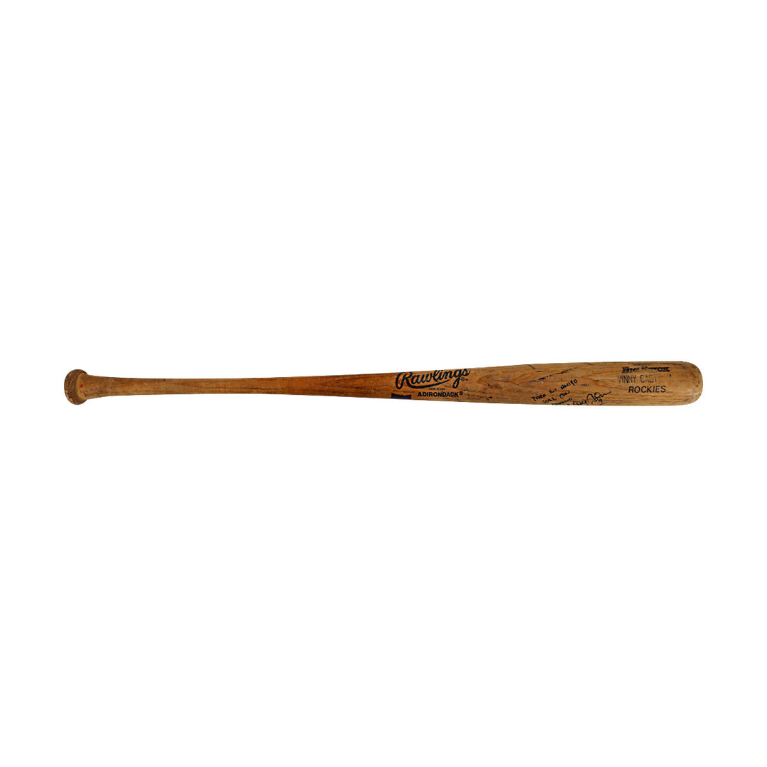 Vinny Castilla Colorado Rockies Autographed Signed Personalized Rawlings Bat