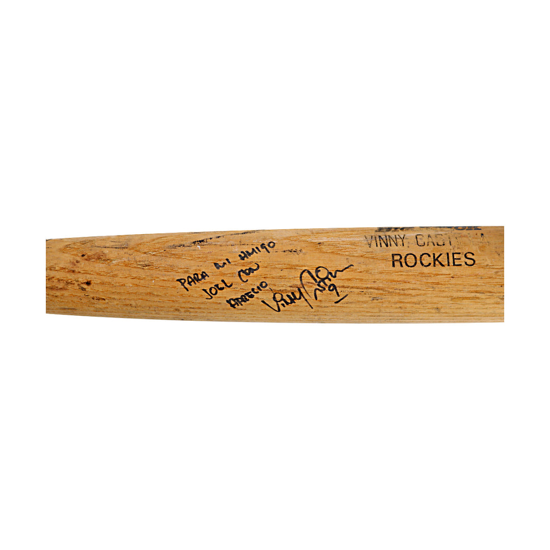 Vinny Castilla Colorado Rockies Autographed Signed Personalized Rawlings Bat