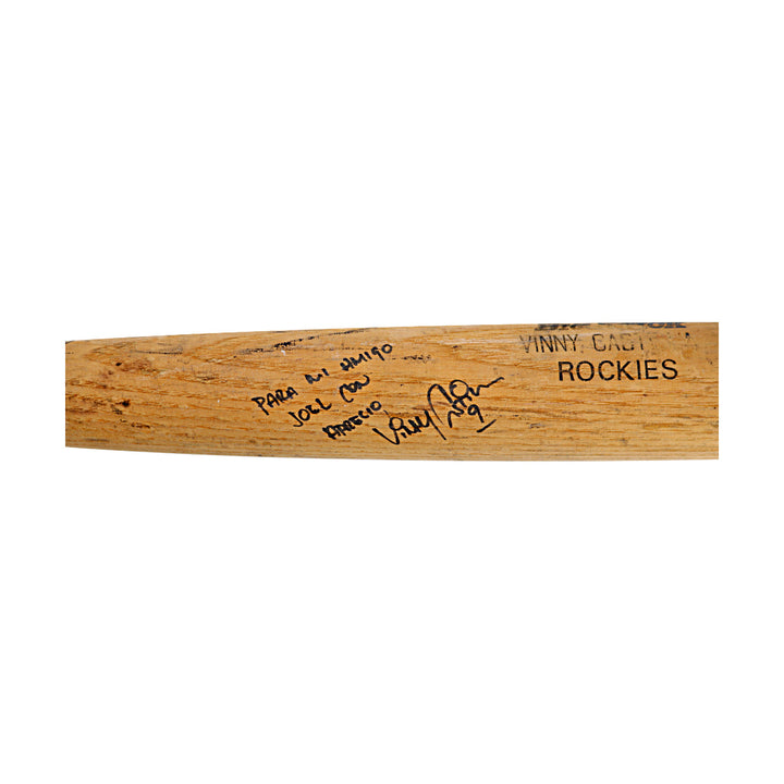 Vinny Castilla Colorado Rockies Autographed Signed Personalized Rawlings Bat