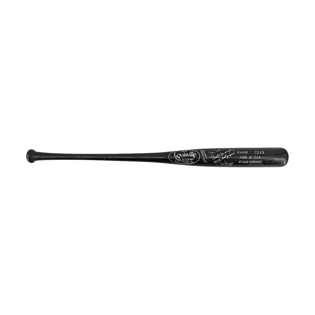Luis Alicea Cardinals Autographed Signed Personalized LS Bat