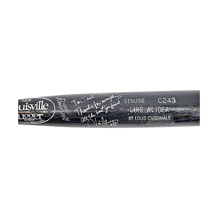 Luis Alicea Cardinals Autographed Signed Personalized LS Bat