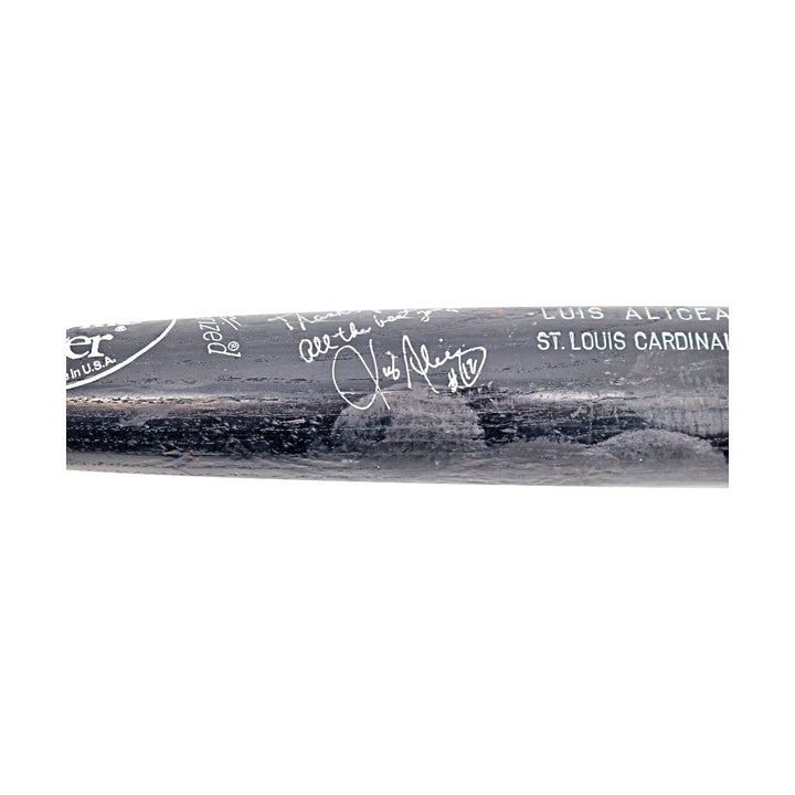 Luis Alicea Cardinals Autographed Signed Personalized LS Bat
