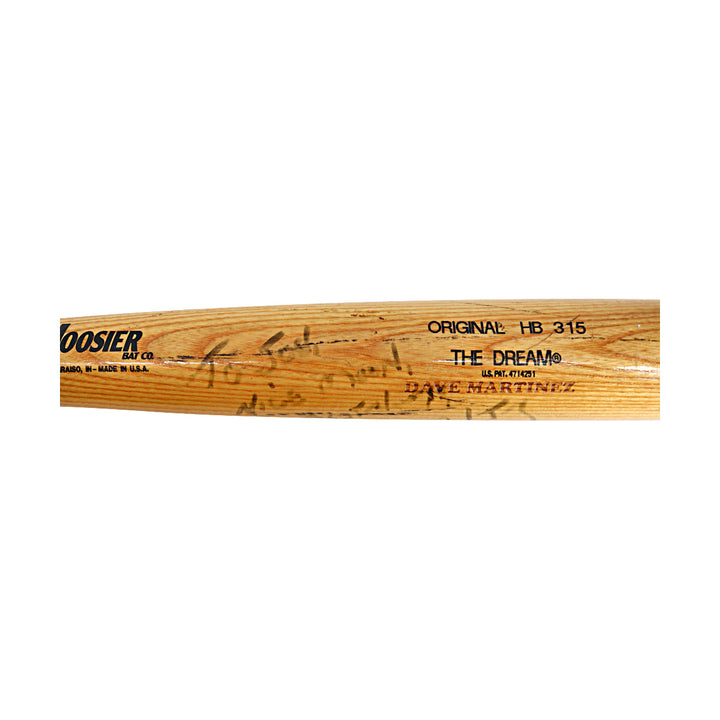 Dave Martinez White Sox Autographed Signed Personalized Team Issued Hoosier Bat