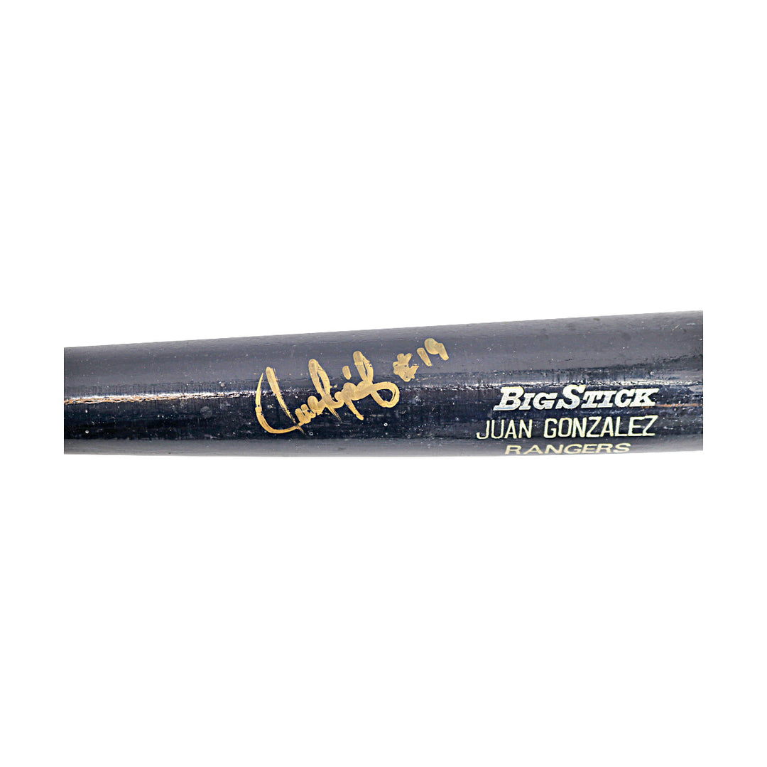 Juan Gonzalez Texas Rangers Autographed Signed Team Issued Rawlings Bat