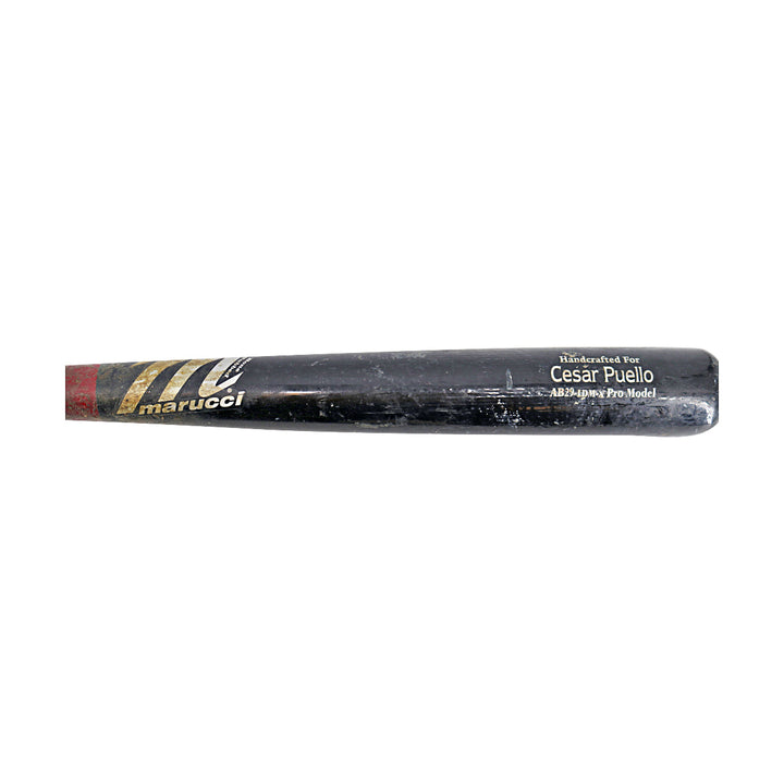 Cesar Puello Los Angeles Angels Game Used Cracked Marucci Bat