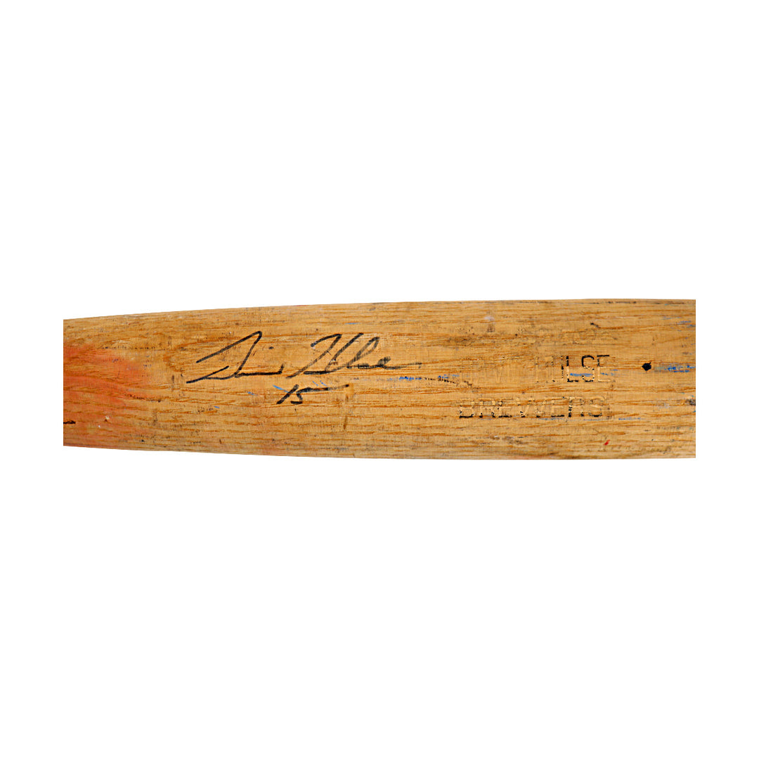 Dave Hulse Brewers Autographed Signed Game Used Rawlings Bat