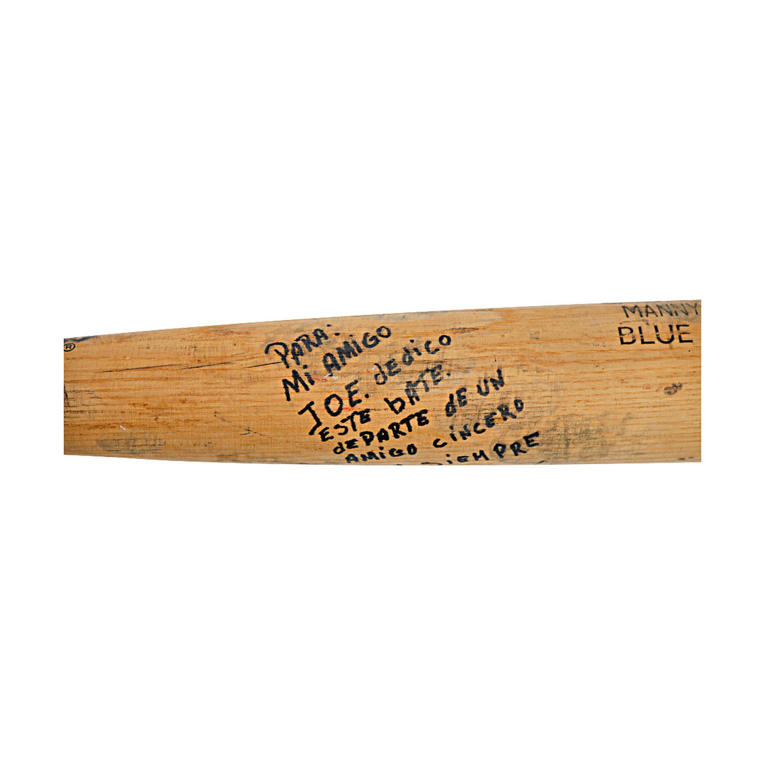 Manuel Lee Blue Jays Autographed Signed Personalized Game Used Rawlings Bat