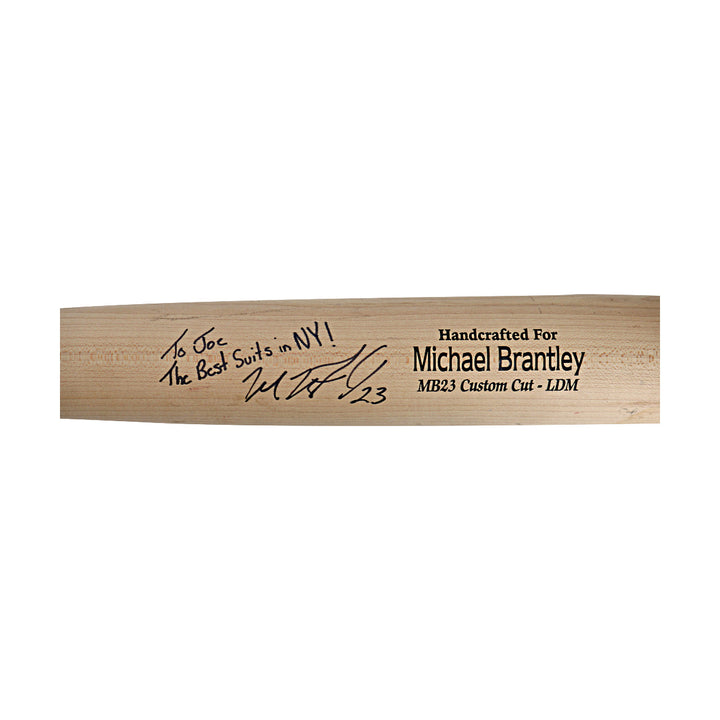 Michael Brantley Guardians Autographed Signed Personalized Team Issued Bat