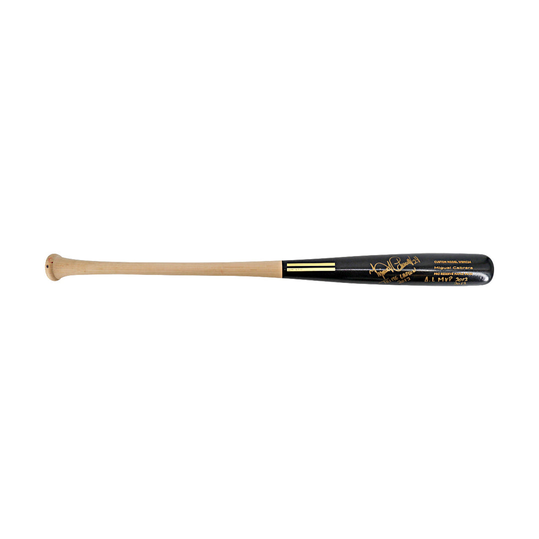 Miguel Cabrera Tigers Autographed Signed Inscribed Team Issued Warstic Bat