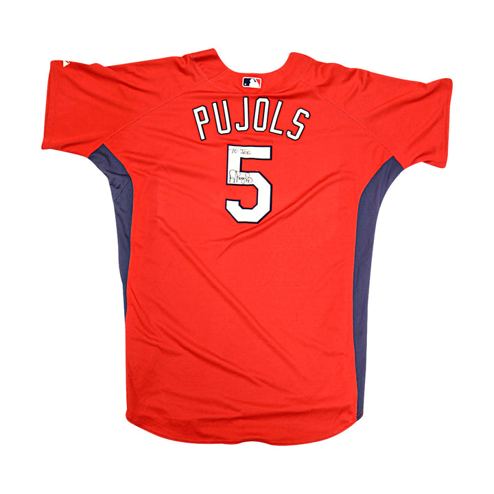 Albert Pujols Cardinals Autographed Signed Personalized Majestic Jersey JSA COA