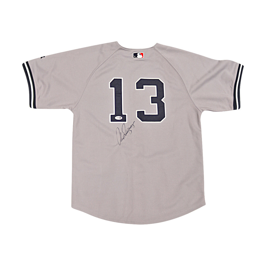 Alex Rodriguez Yankees Autographed Signed Majestic Away Youth Jersey JSA COA