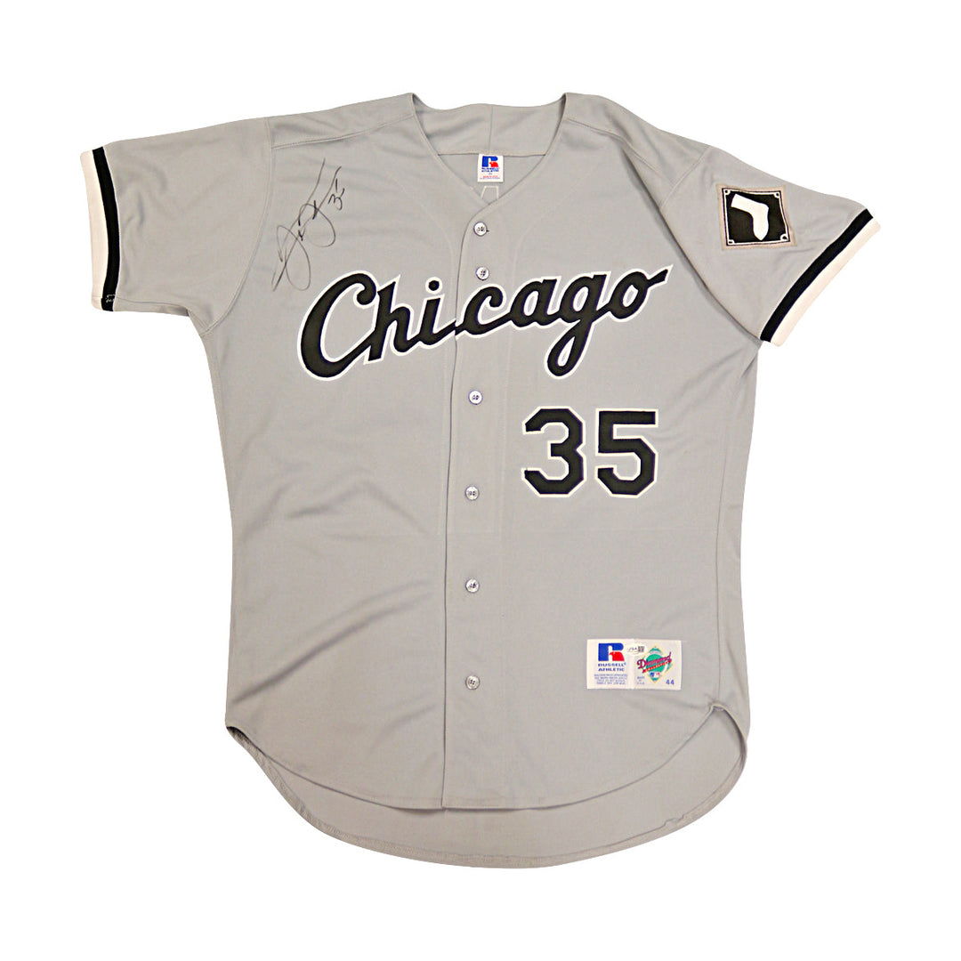 Frank Thomas White Sox Autographed Signed Russell Authentic Grey Jersey JSA COA