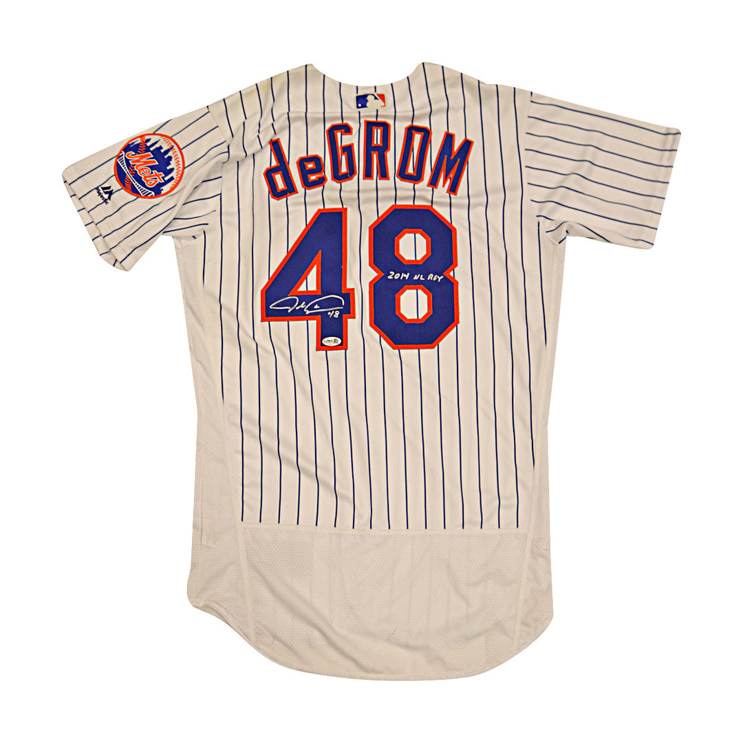 Jacob deGrom Mets Autographed Signed Inscribed Majestic Authentic Jersey JSA COA