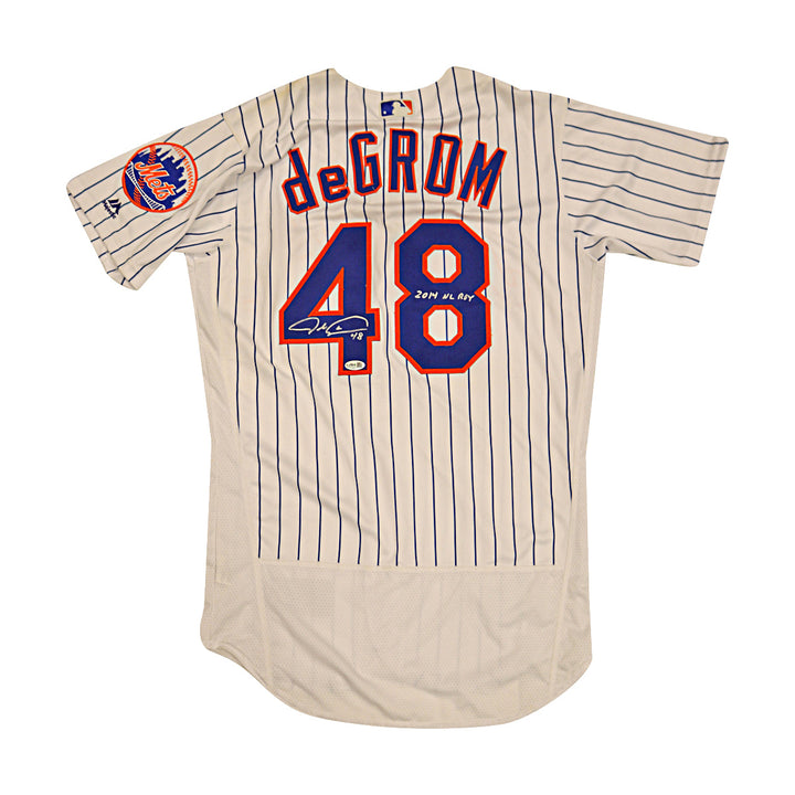 Jacob deGrom Mets Autographed Signed Inscribed Majestic Authentic Jersey JSA COA