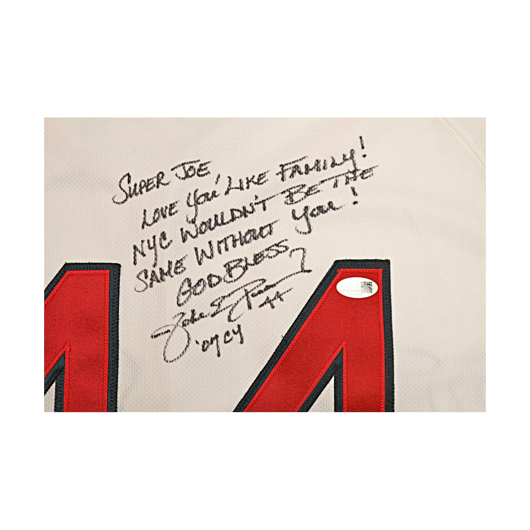 Jake Peavy Red Sox Autographed Signed Inscribed Personalized Majestic Jersey JSA