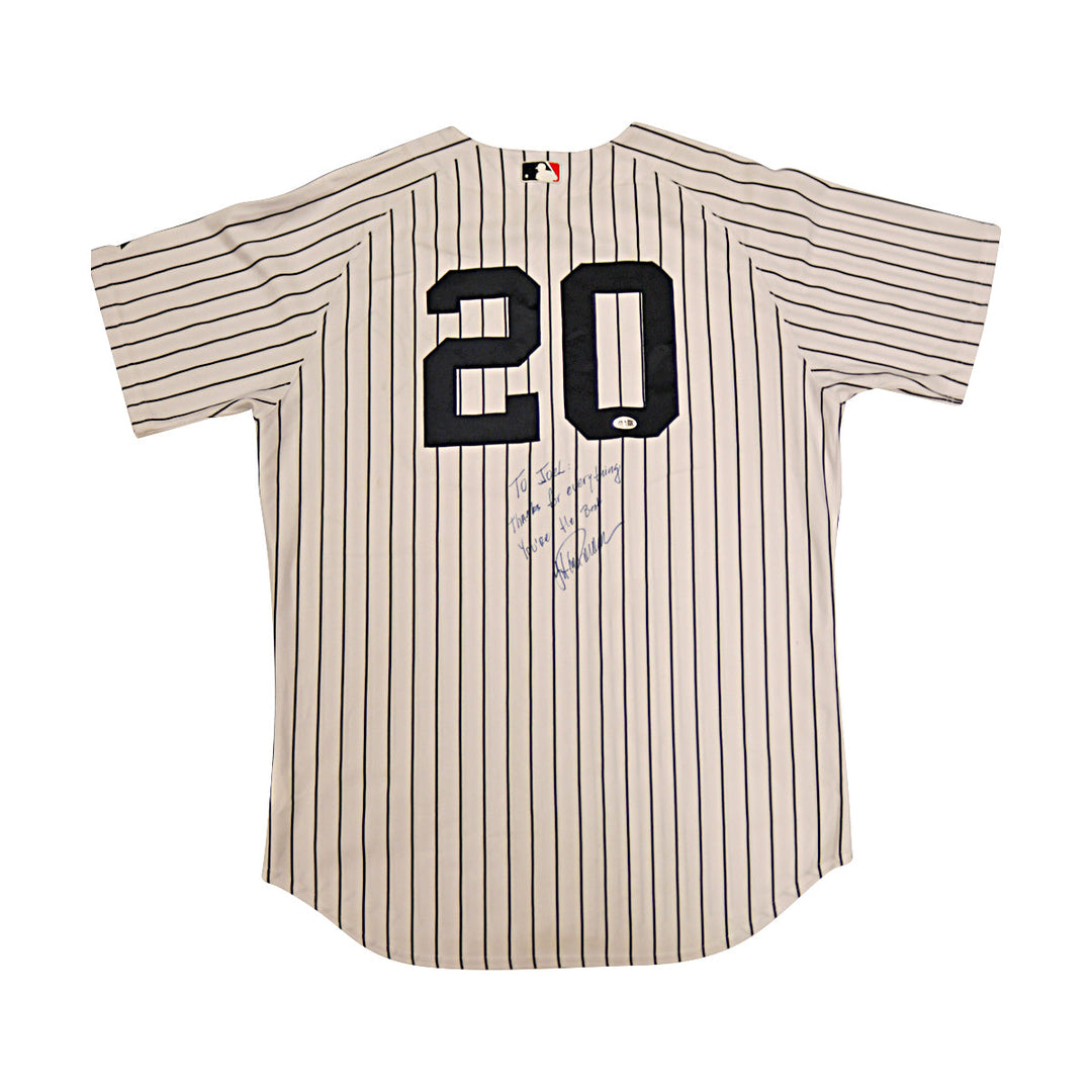 Jorge Posada Yankees Autographed Signed Personalized Majestic Jersey JSA COA
