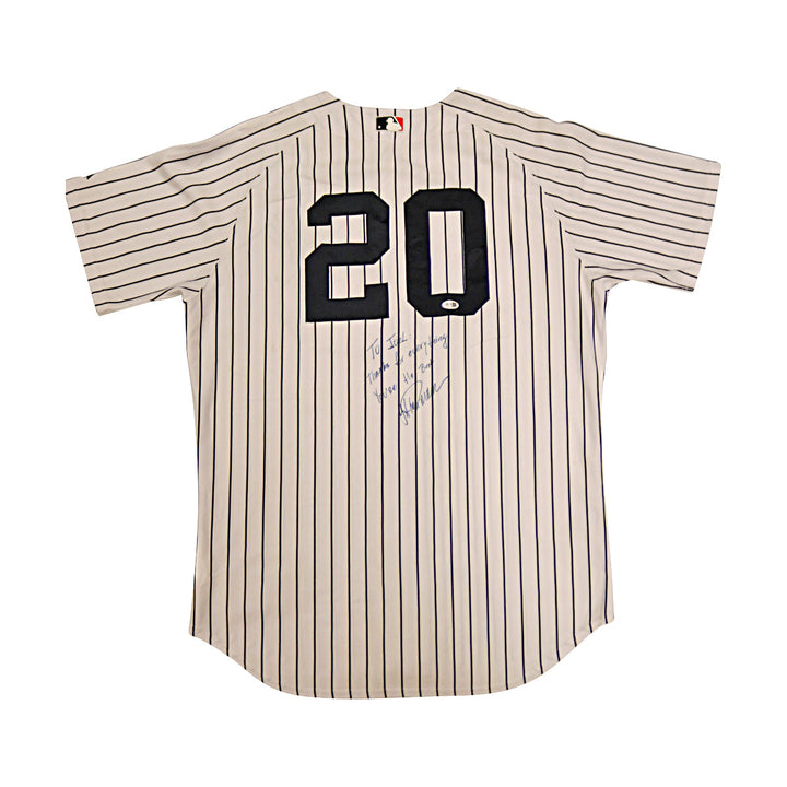 Jorge Posada Yankees Autographed Signed Personalized Majestic Jersey JSA COA