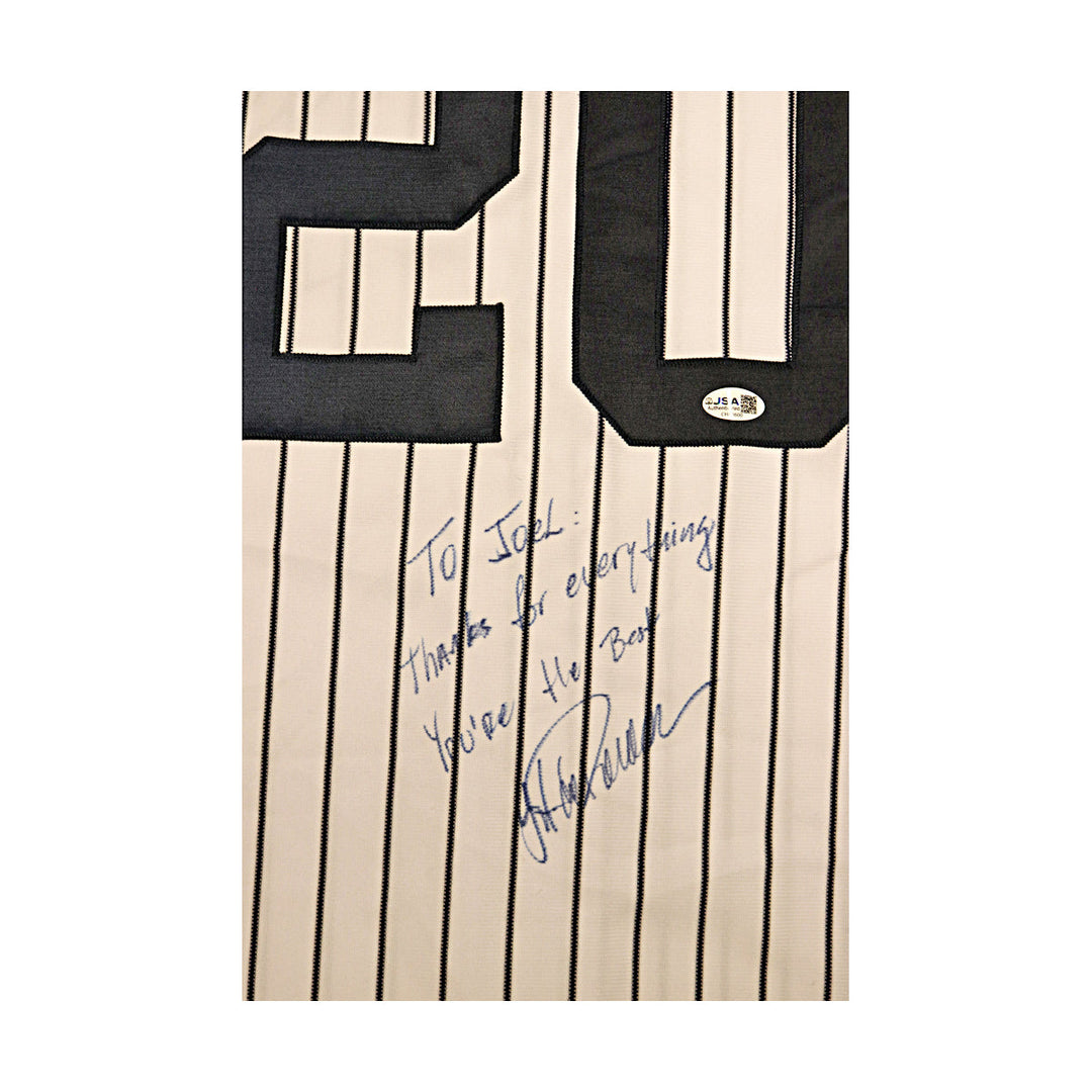 Jorge Posada Yankees Autographed Signed Personalized Majestic Jersey JSA COA