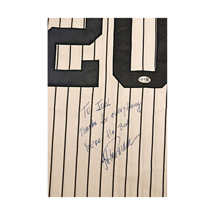 Jorge Posada Yankees Autographed Signed Personalized Majestic Jersey JSA COA