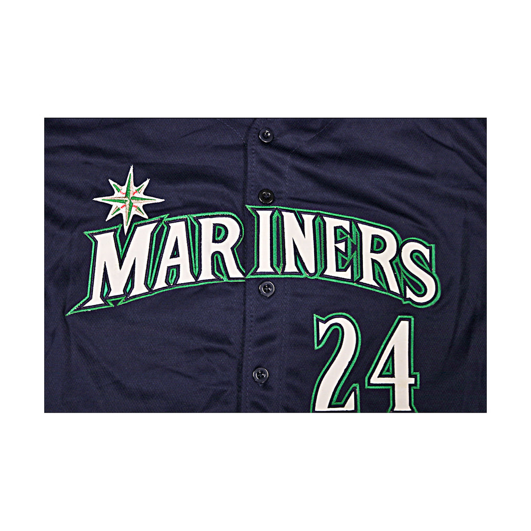 Ken Griffey Jr Mariners Autographed Signed Blue Majestic Replica Jersey JSA LOA-2