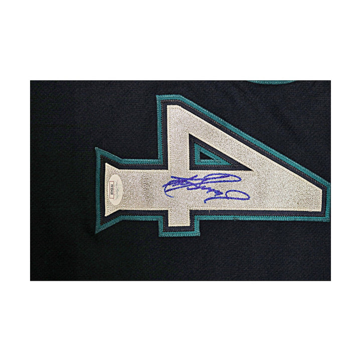 Ken Griffey Jr Mariners Autographed Signed Blue Majestic Replica Jersey JSA LOA-3