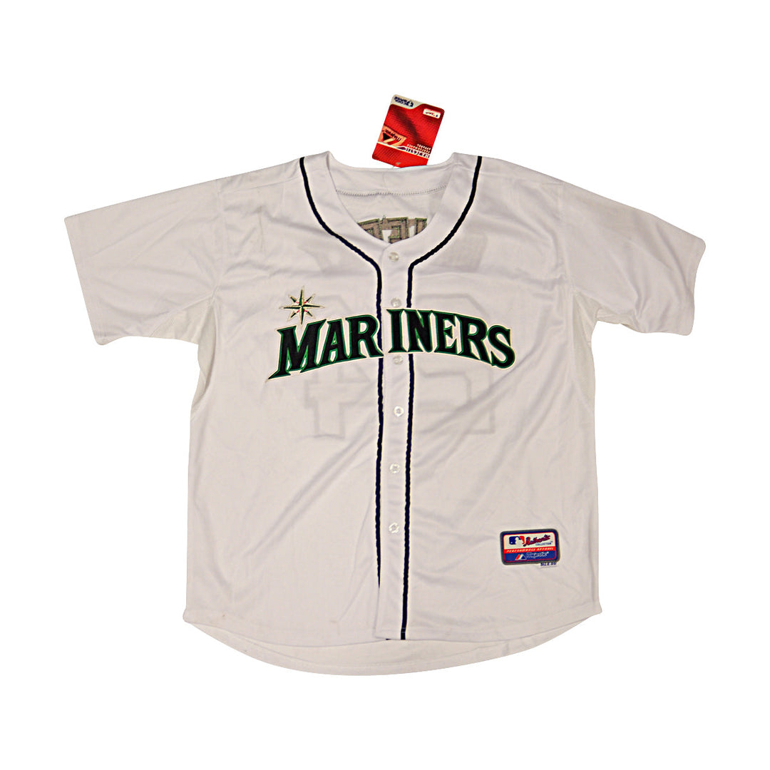 Ken Griffey Jr Mariners Autographed Signed White Majestic Replica Jersey JSA LOA-3