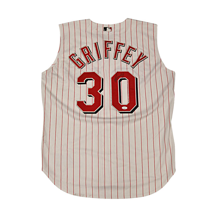 Ken Griffey Jr Reds Autographed Signed Sleeveless Russell Authentic Jersey JSA-1