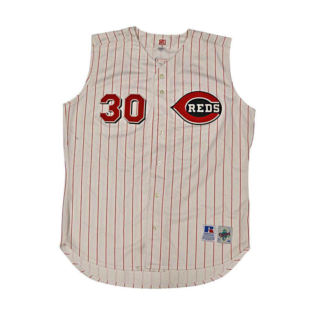 Ken Griffey Jr Reds Autographed Signed Sleeveless Russell Authentic Jersey JSA-1